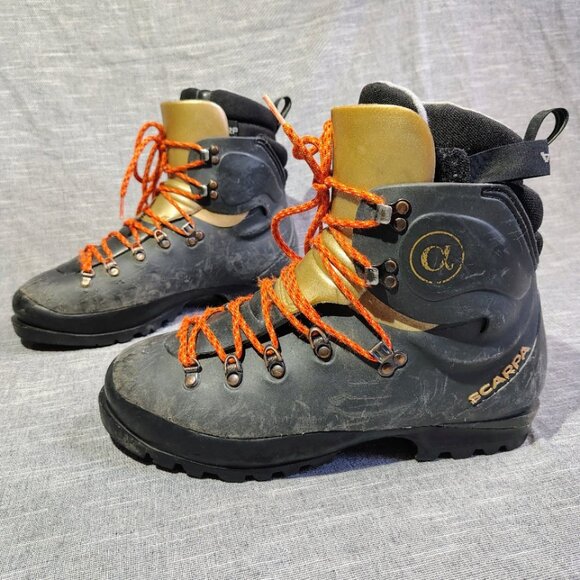 Scarpa Alpha Mountaineering Boots Removable Liner Ice Climbing Waterproof Italy - Picture 1 of 15